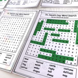 St David's Word Search Activity Pack