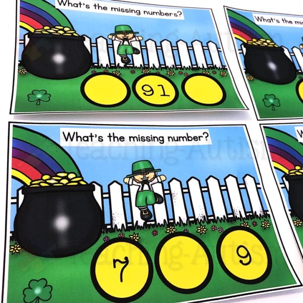 St Patrick's Missing Number Task Cards