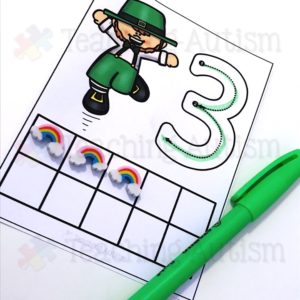 St Patrick's Math Task Cards, Ten Frames