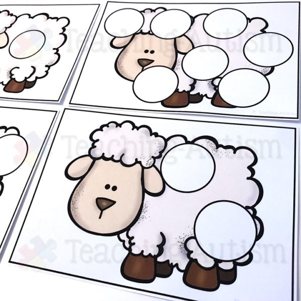 Counting Sheep Pom Pom Task Cards