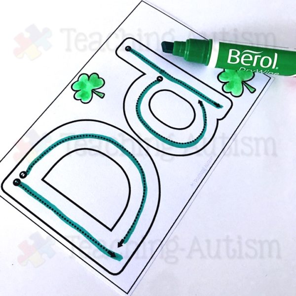 Letter Formation Task Cards, St Patrick's Day