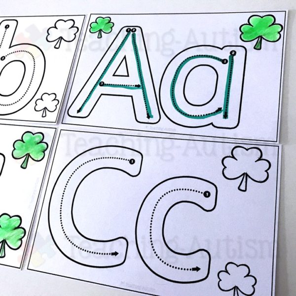 Letter Formation Task Cards, St Patrick's Day