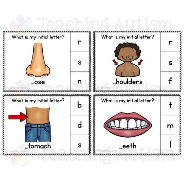 Body Parts Unit Initial Letter Matching