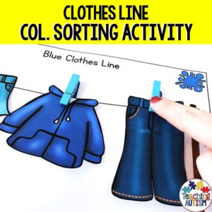 Clothes Line Colour Sorting Activity