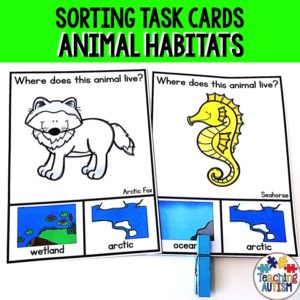 Animal Habitat Task Cards