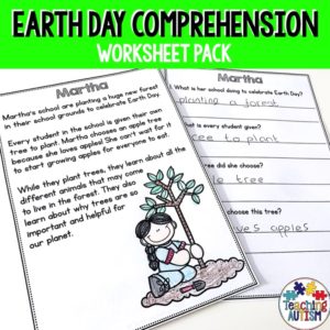 Earth Day Reading Comprehension Worksheets