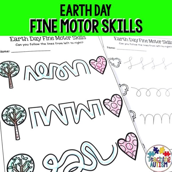 Earth Day Fine Motor Worksheets