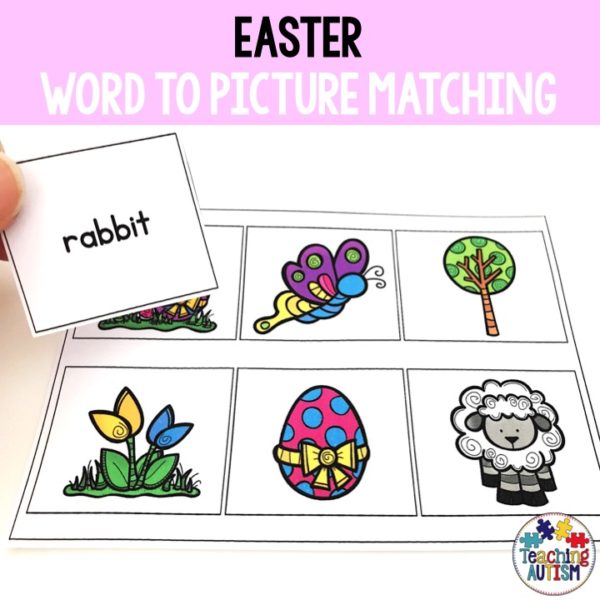 Easter Literacy Activity, Word to Picture