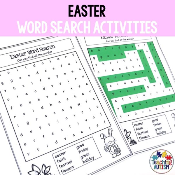 Easter Word Search Activities Pack