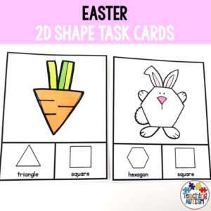 Easter 2D Shape Matching Task Cards