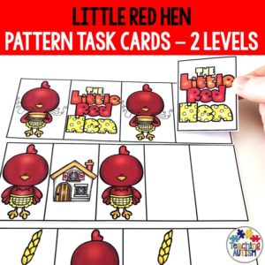 Little Red Hen Activities, Pattern Task Cards