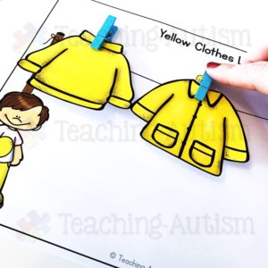 Clothes Line Colour Sorting Activity