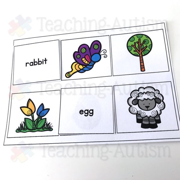 Easter Literacy Activity, Word to Picture