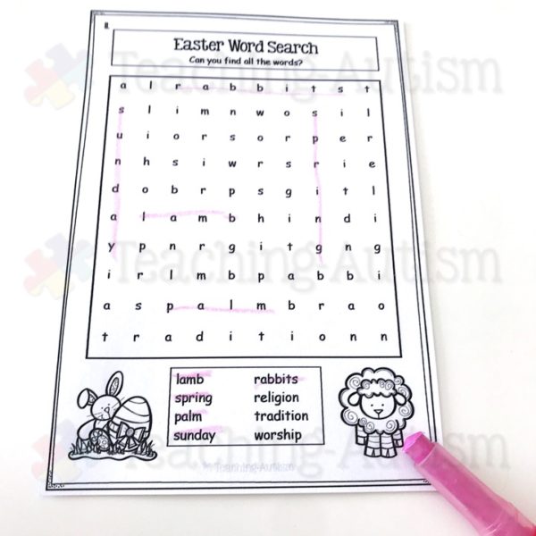 Easter Word Search Activities Pack