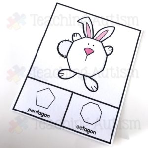 Easter 2D Shape Matching Task Cards