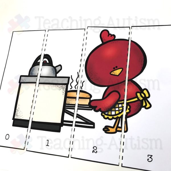 Little Red Hen Math Number Puzzles