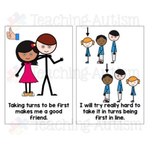 Being First in Line Social Story - Teaching Autism