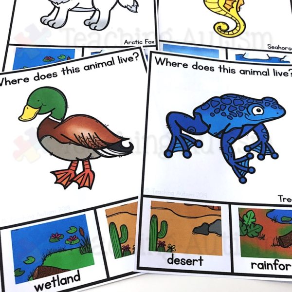 Animal Habitat Task Cards