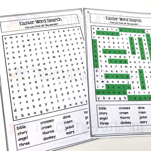 Easter Word Search Activities Pack