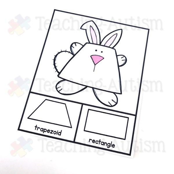 Easter 2D Shape Matching Task Cards