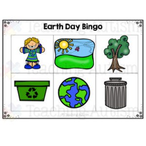 Earth Day Group Games, Bingo Activity