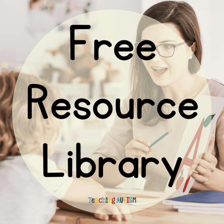 Free Autism Classroom Resources