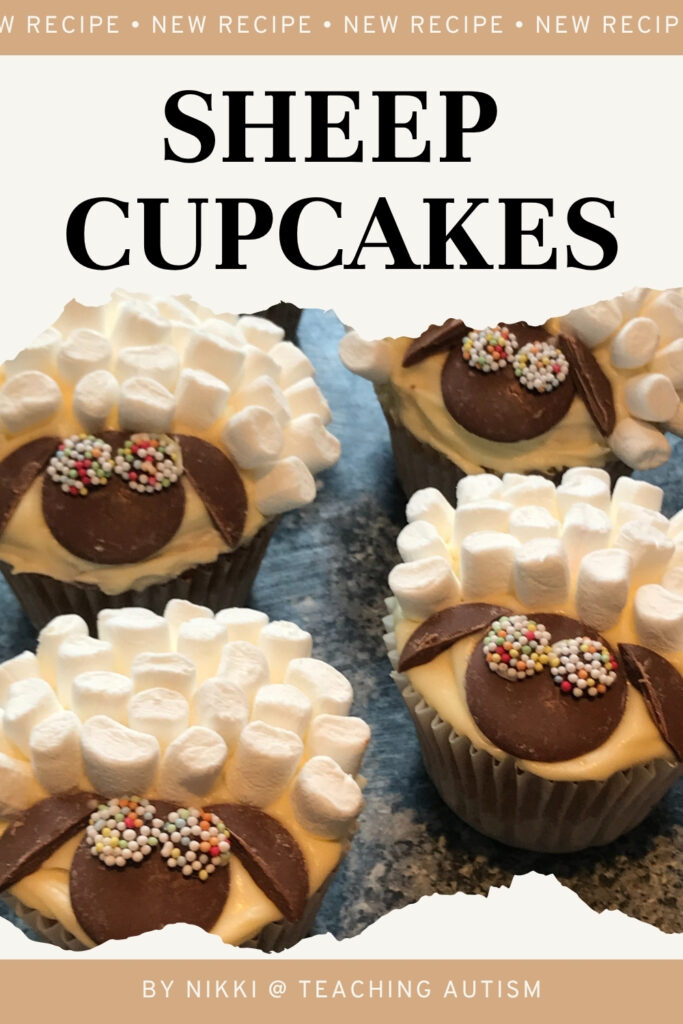 Sheep Cupcakes, Farm Baking for Kids