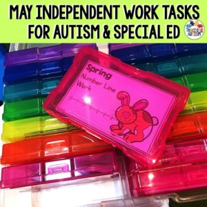 Autism Independent Work Tasks for May