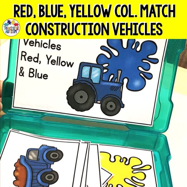 Colour Matching Task Box, Construction Vehicles