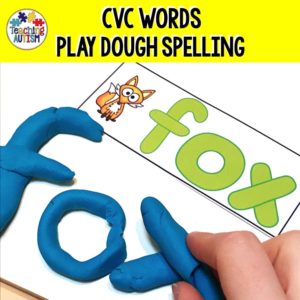 CVC Words Play Dough Task Box