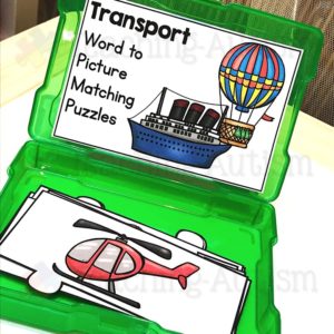 Transportation Activities Matching Words to Pictures