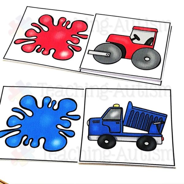 Colour Matching Task Box, Construction Vehicles