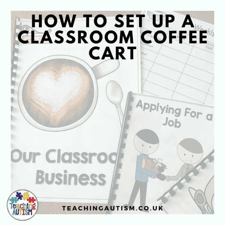 Classroom Coffee Cart Set Up for Special Education