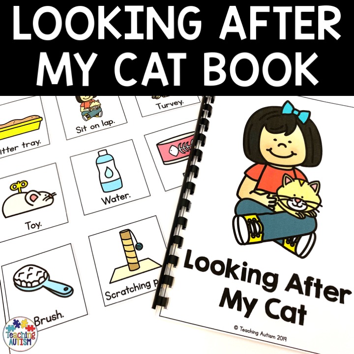 Looking after my cat adapted book for special education.