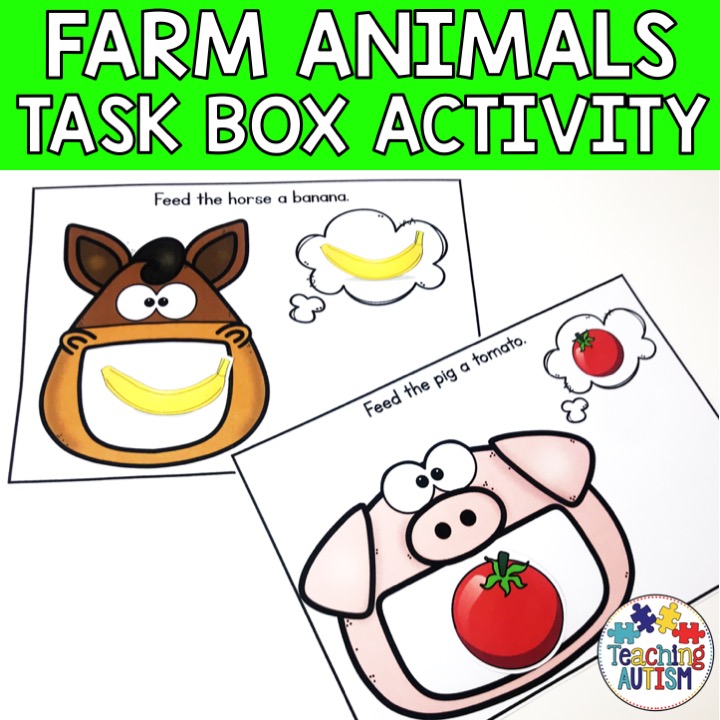 Farm Animals Activity Instruction Skills Teaching Autism