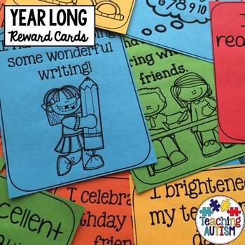 Year long reward cards to use with students.