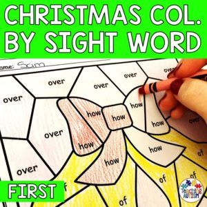 Christmas Colouring by Sight Word
