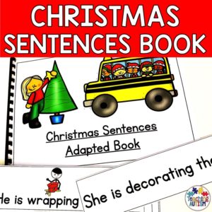 Christmas Sentence Matching Adapted Book