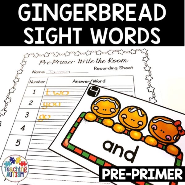 Gingerbread Man Sight Words