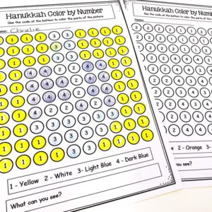 Hanukkah Colour by Number