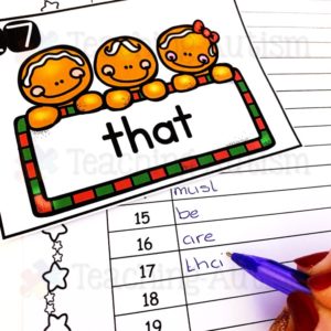 Gingerbread Man Sight Words