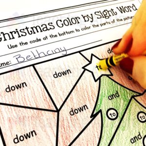 Christmas Colour by Sight Word