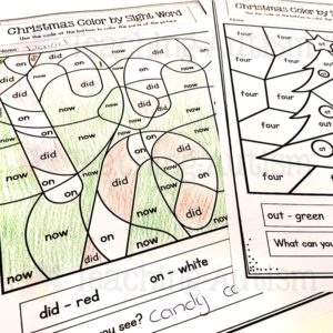 Christmas Colour by Sight Word