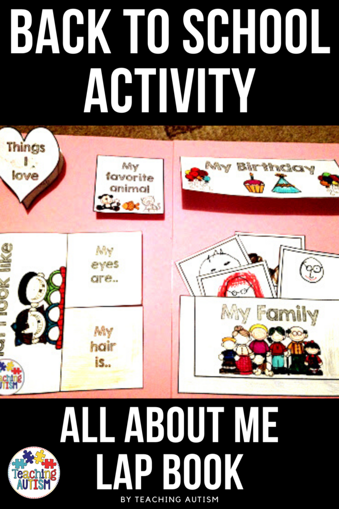 All About Me Activity Lap Book - Teaching Autism