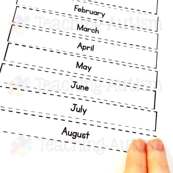 Learning the Months of the Year Activities Task Box