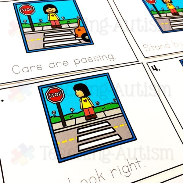 Crossing the Street Safely Task Box