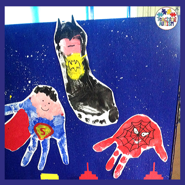 Superhero Crafts for Kids Painting - Teaching Autism