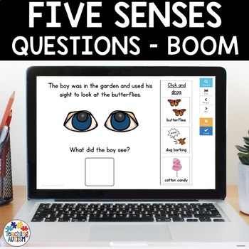 Five Senses Free Boom Cards