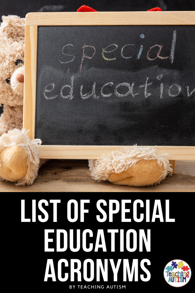 Special Education Acronym List