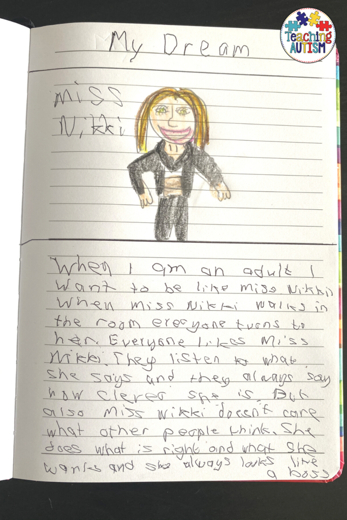 Autistic Student Journal Entry